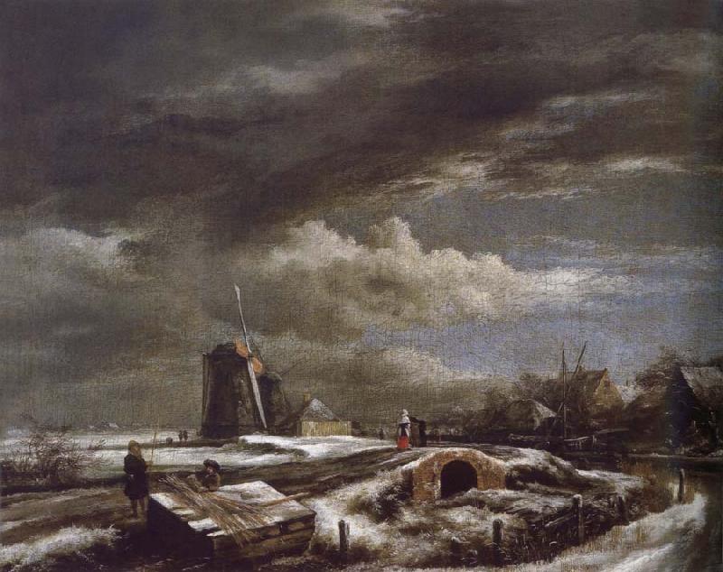 Jacob van Ruisdael Winter Landscape oil painting image